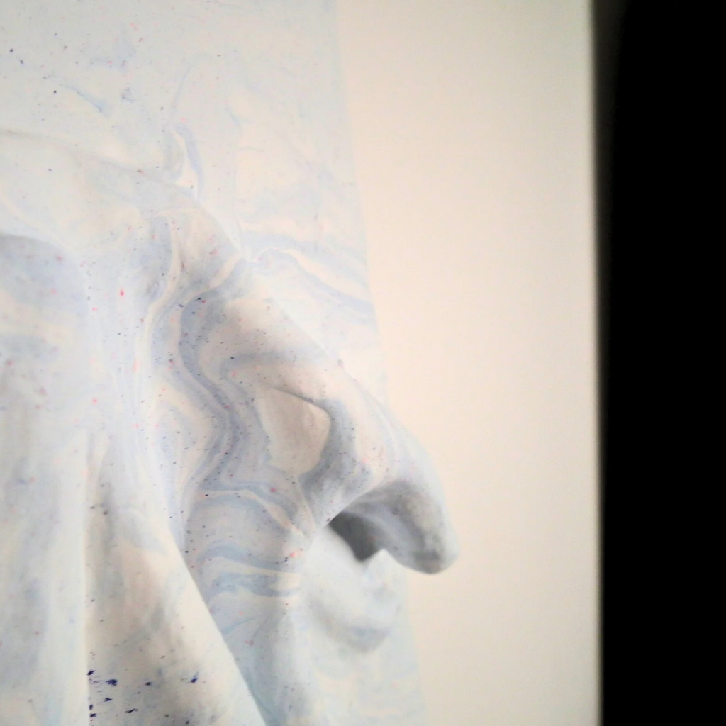 Comfort Zone Mini #04 — Strukturbild Marmoroptik Baby Blue