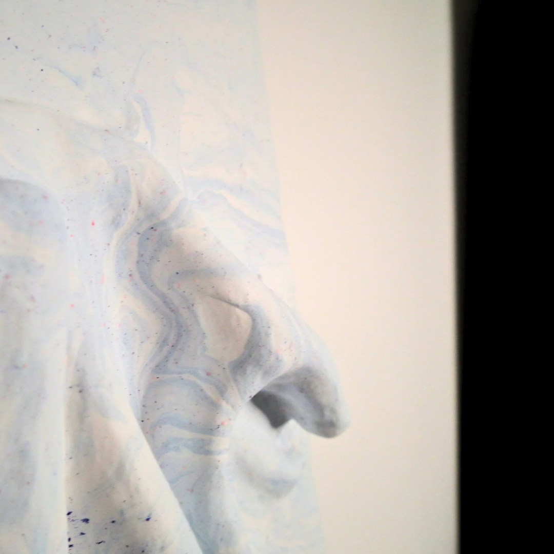 Comfort Zone Mini #04 — Strukturbild Marmoroptik Baby Blue