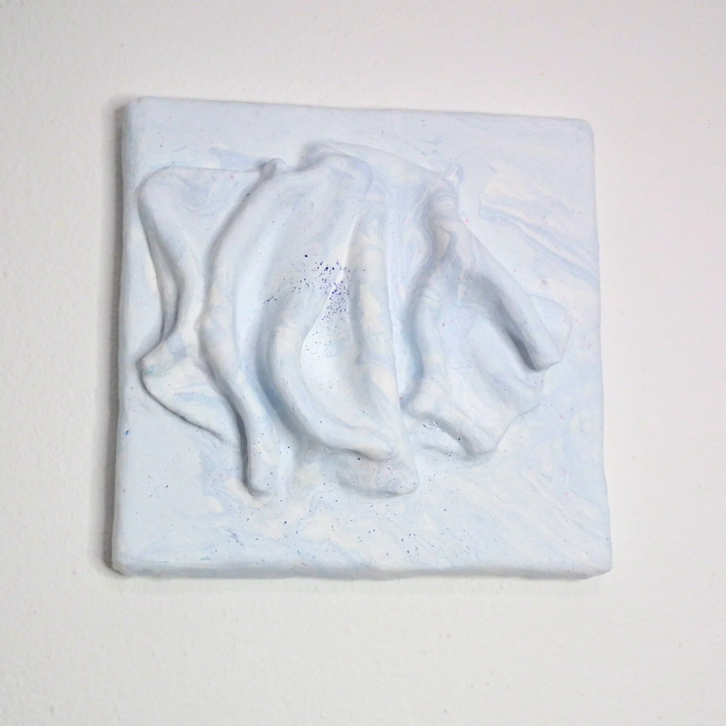 Comfort Zone Mini #04 — Strukturbild Marmoroptik Baby Blue