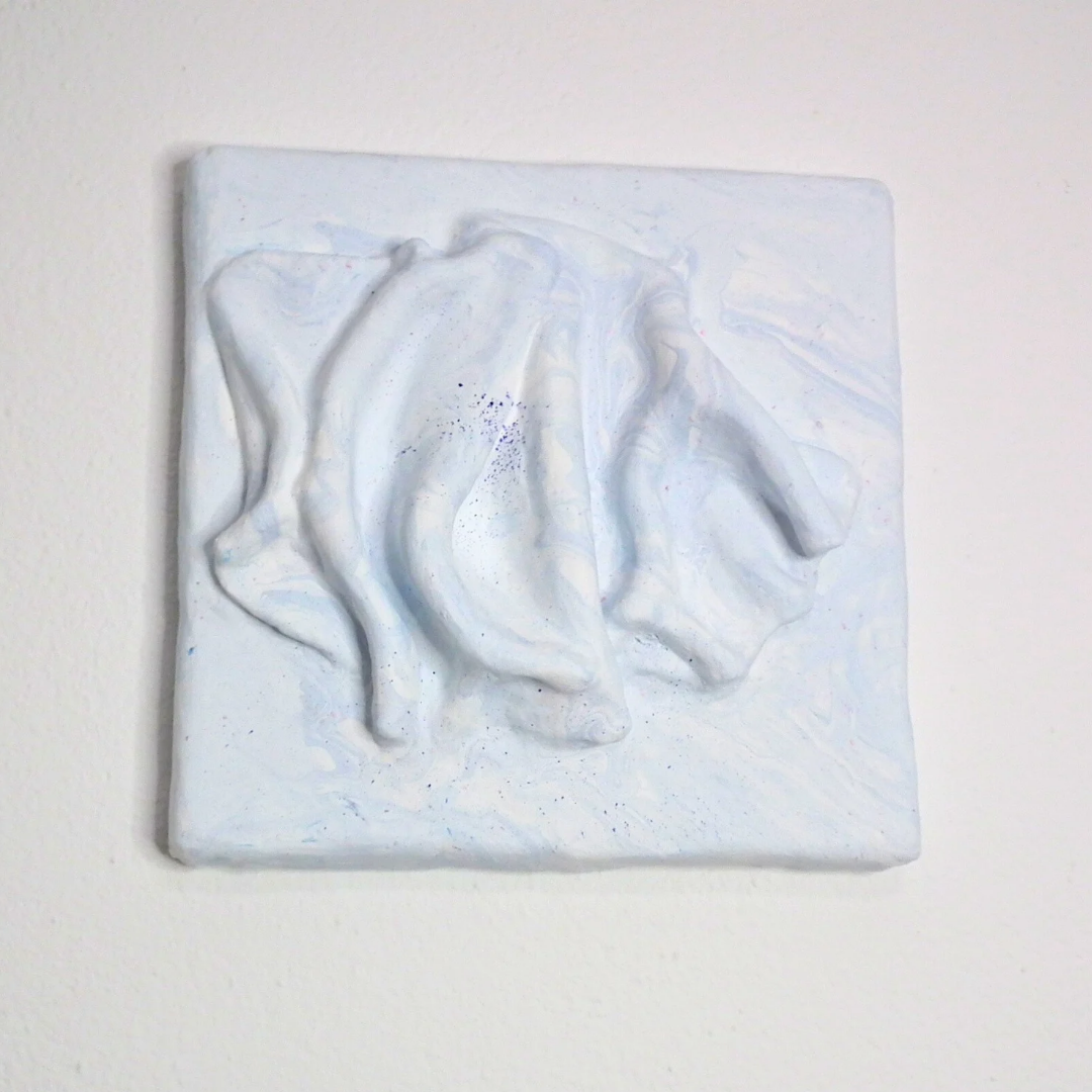 Comfort Zone Mini #04 — Strukturbild Marmoroptik Baby Blue