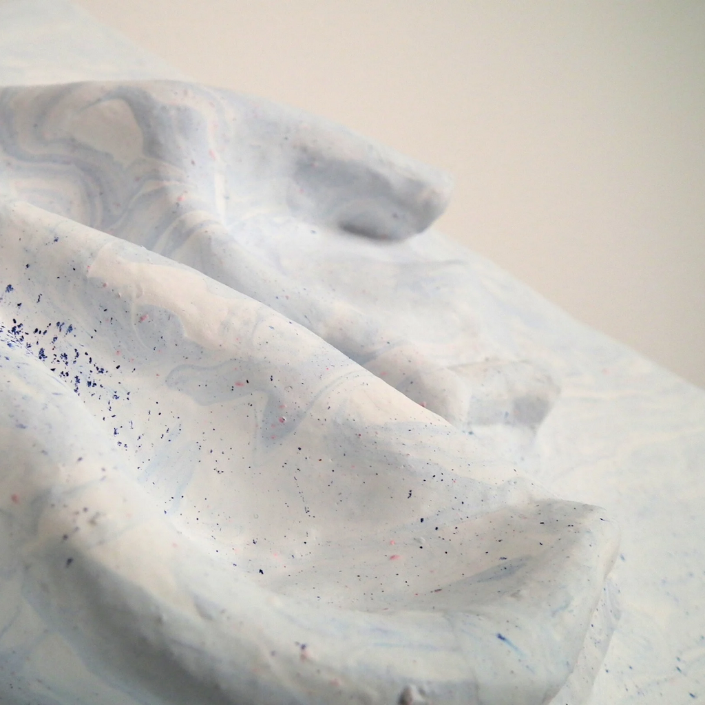 Comfort Zone Mini #04 — Strukturbild Marmoroptik Baby Blue