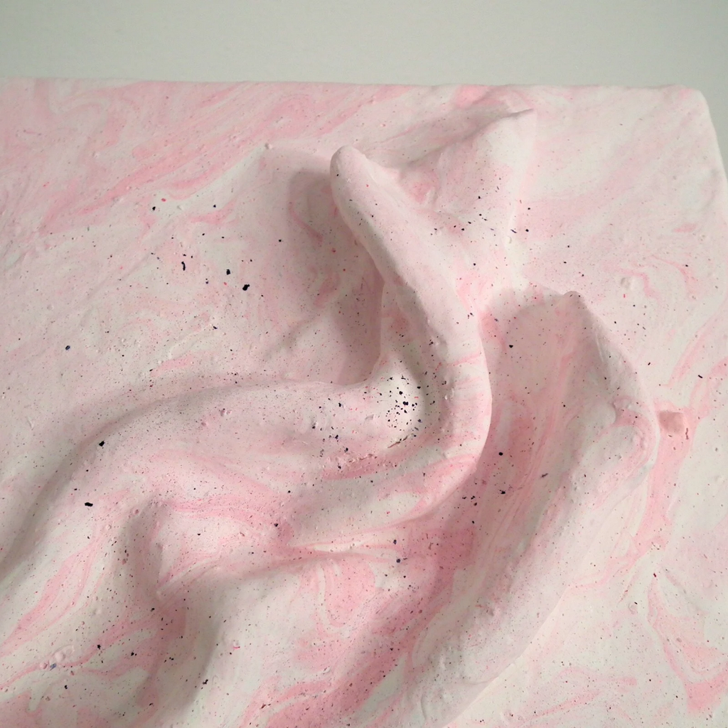 Comfort Zone Mini #03 — Strukturbild Rosa mit Marmoroptik