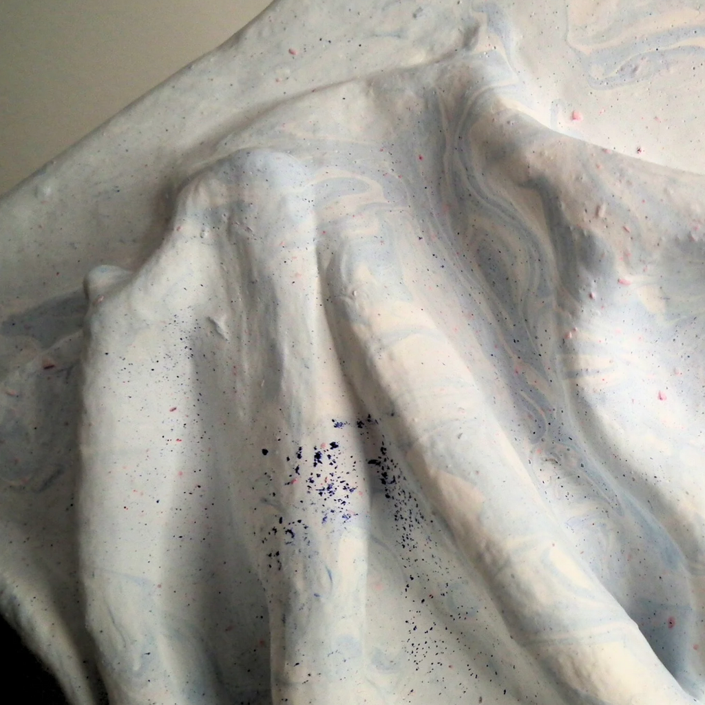 Comfort Zone Mini #04 — Strukturbild Marmoroptik Baby Blue