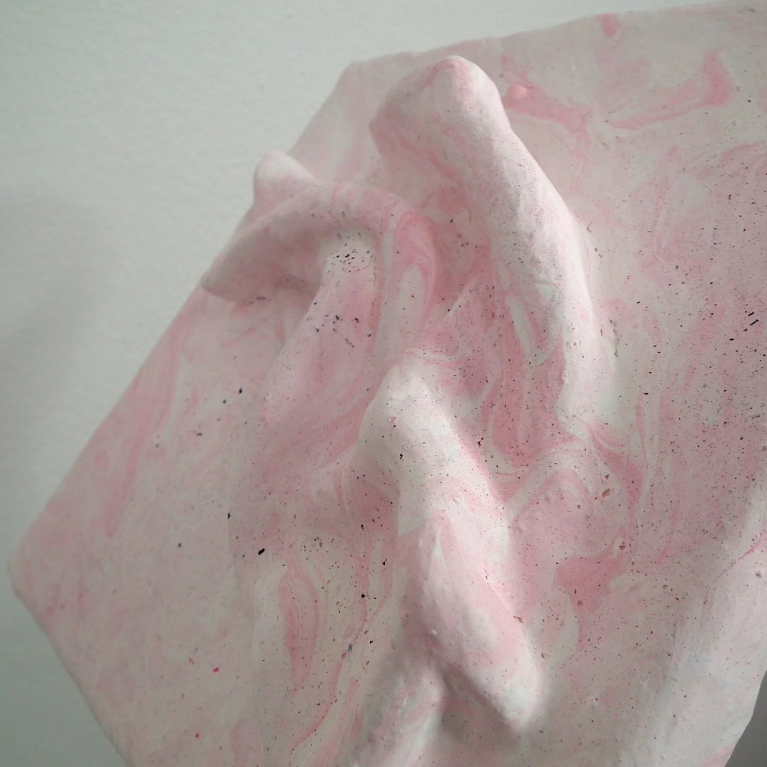 Comfort Zone Mini #03 — Strukturbild Rosa mit Marmoroptik