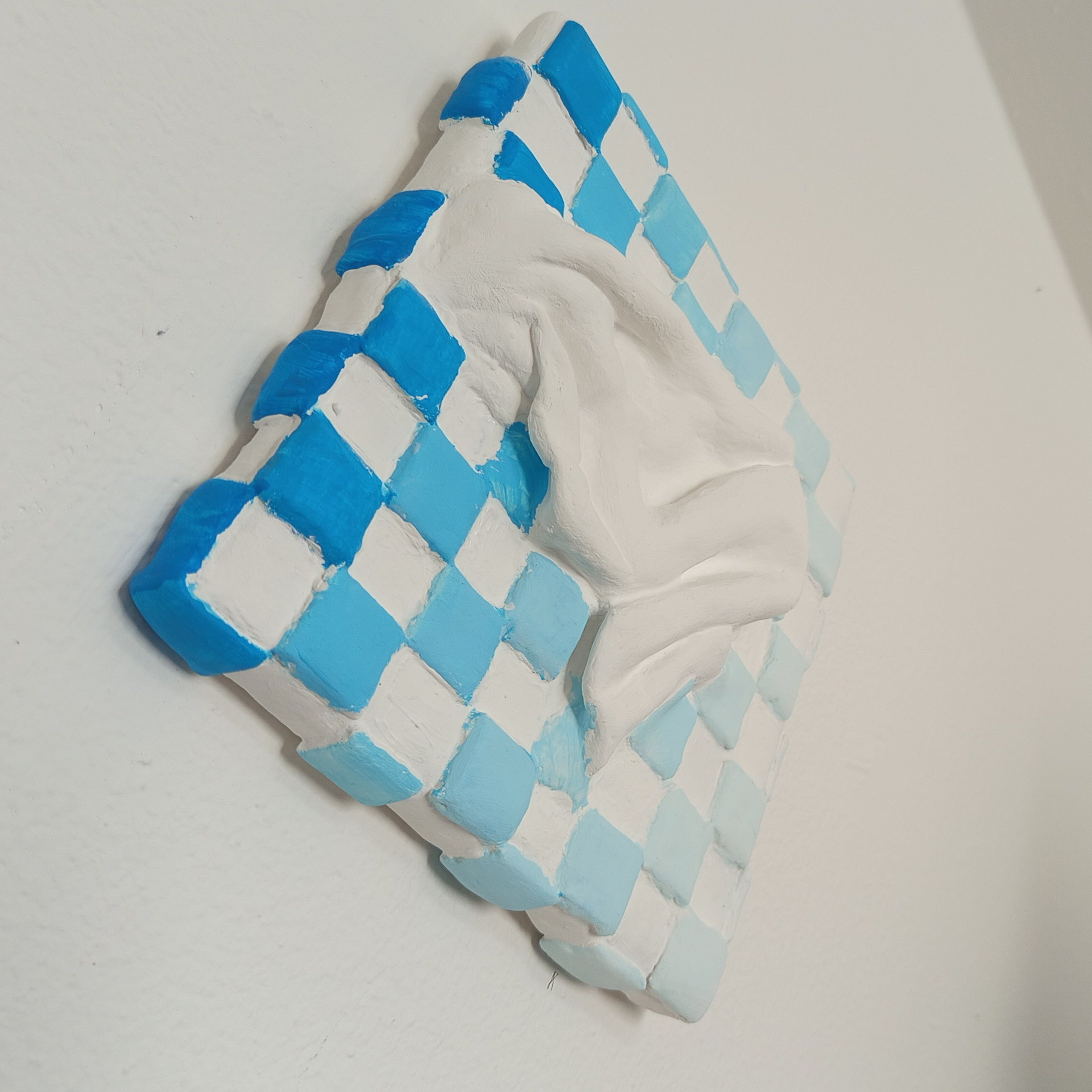 Comfort Zone Mini #07 - Strukturbild Kariert Blau