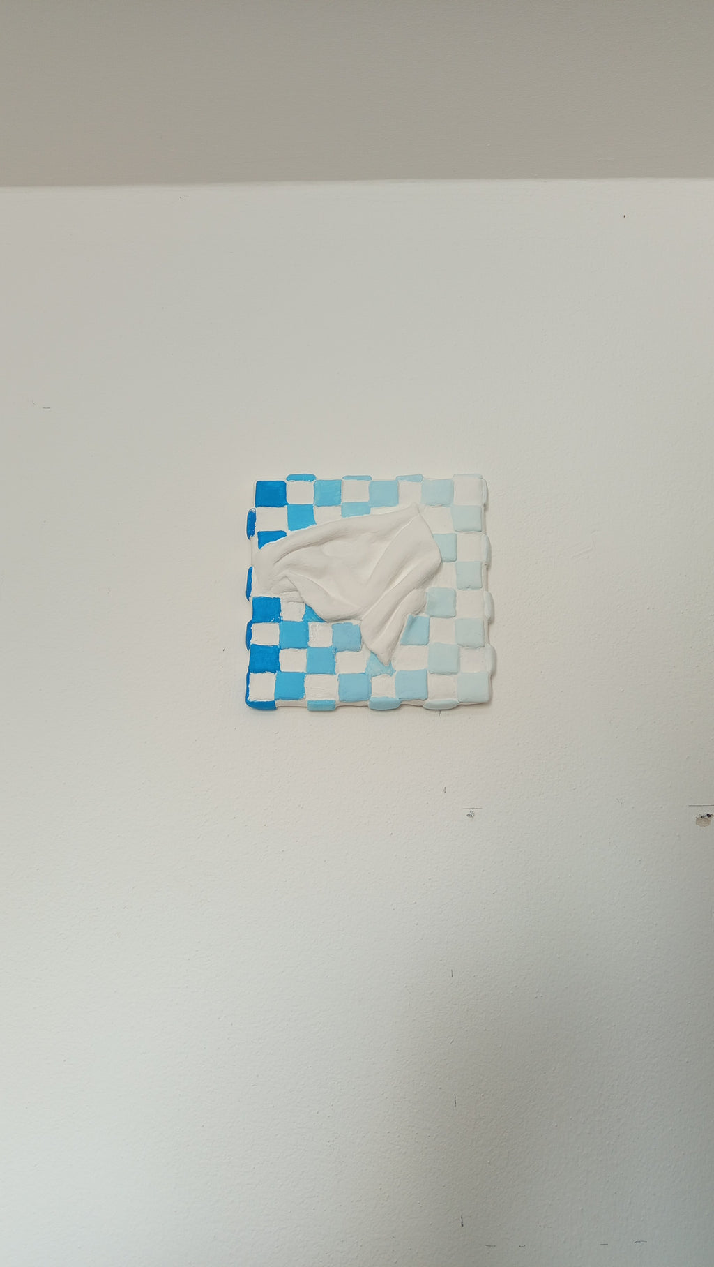 Comfort Zone Mini #07 - Strukturbild Kariert Blau