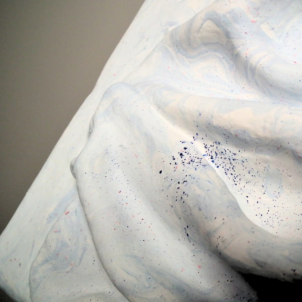 Comfort Zone Mini #04 — Strukturbild Marmoroptik Baby Blue