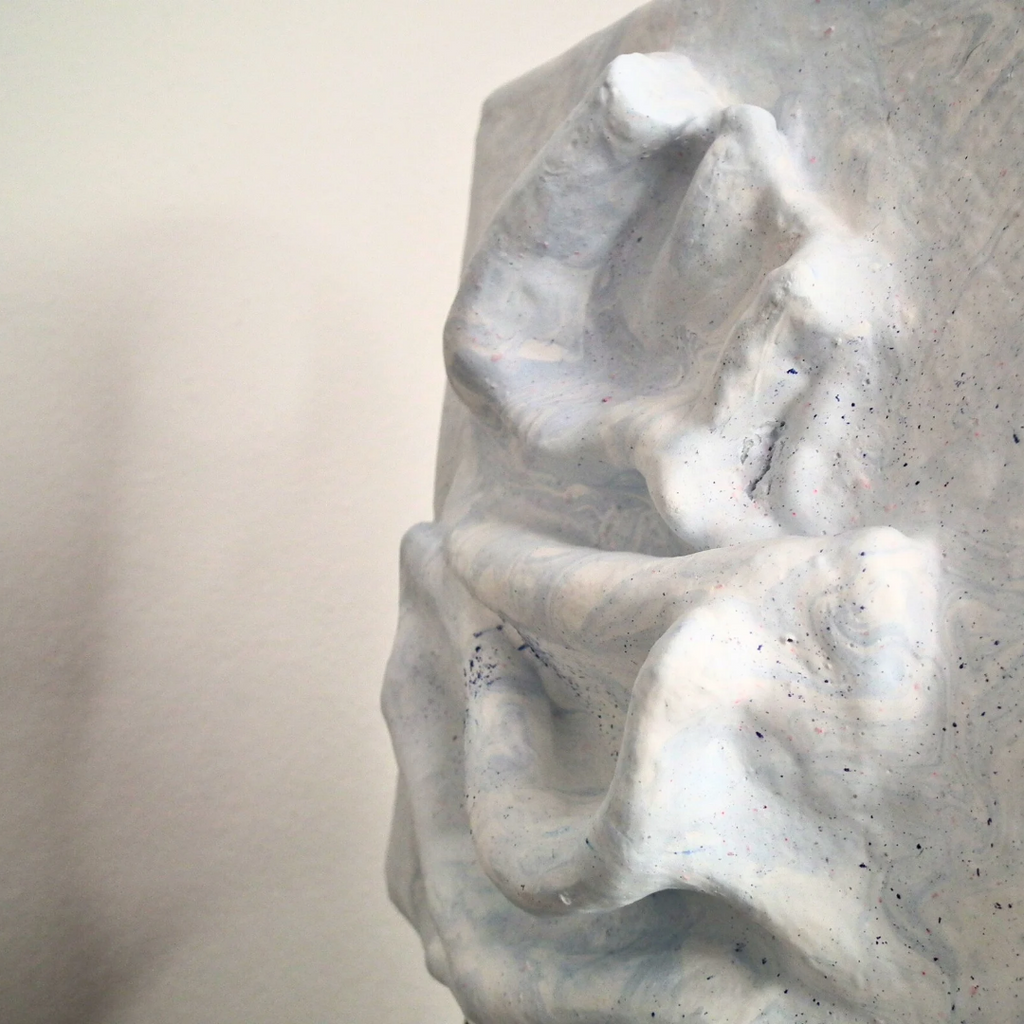 Comfort Zone Mini #04 — Strukturbild Marmoroptik Baby Blue