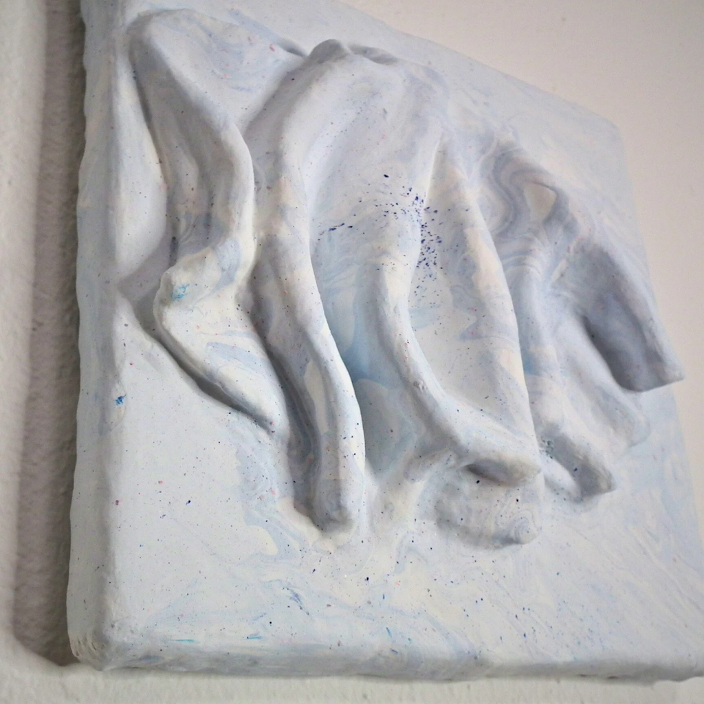 Comfort Zone Mini #04 — Strukturbild Marmoroptik Baby Blue