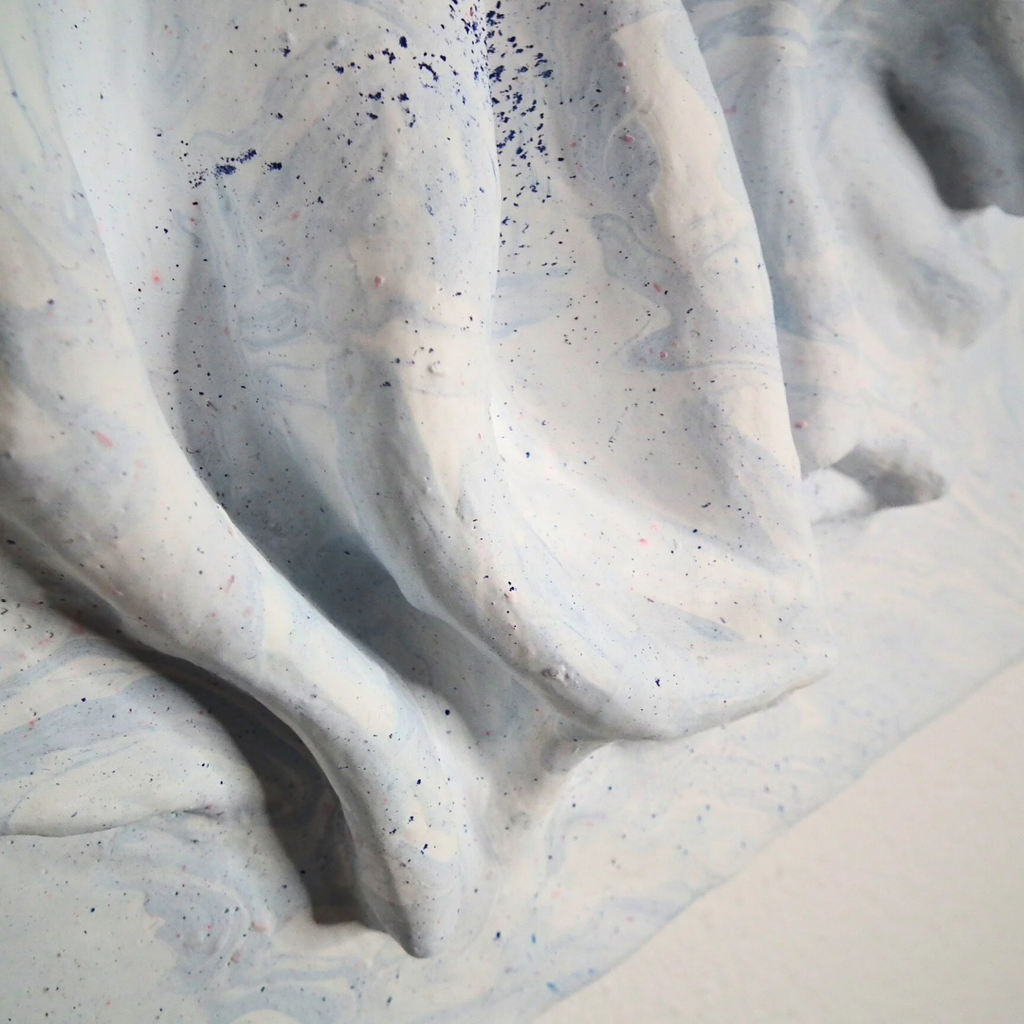 Comfort Zone Mini #04 — Strukturbild Marmoroptik Baby Blue