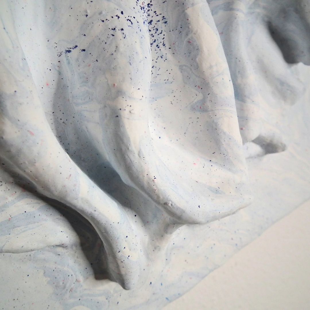 Comfort Zone Mini #04 — Strukturbild Marmoroptik Baby Blue