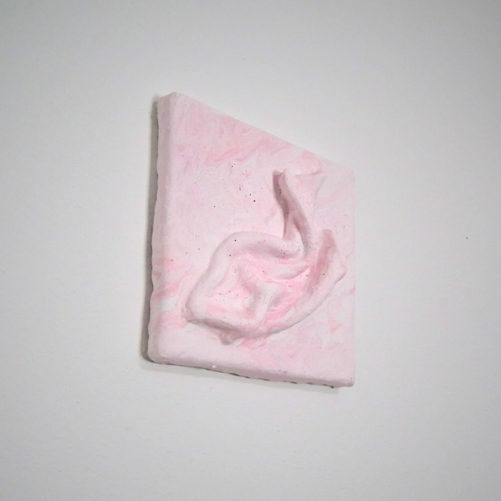 Comfort Zone Mini #03 — Strukturbild Rosa mit Marmoroptik