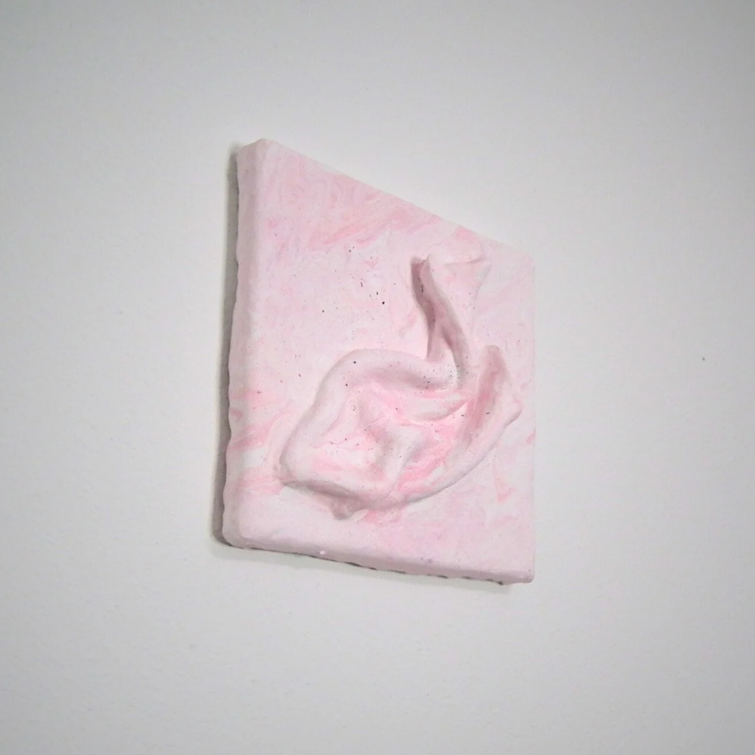 Comfort Zone Mini #03 — Strukturbild Rosa mit Marmoroptik