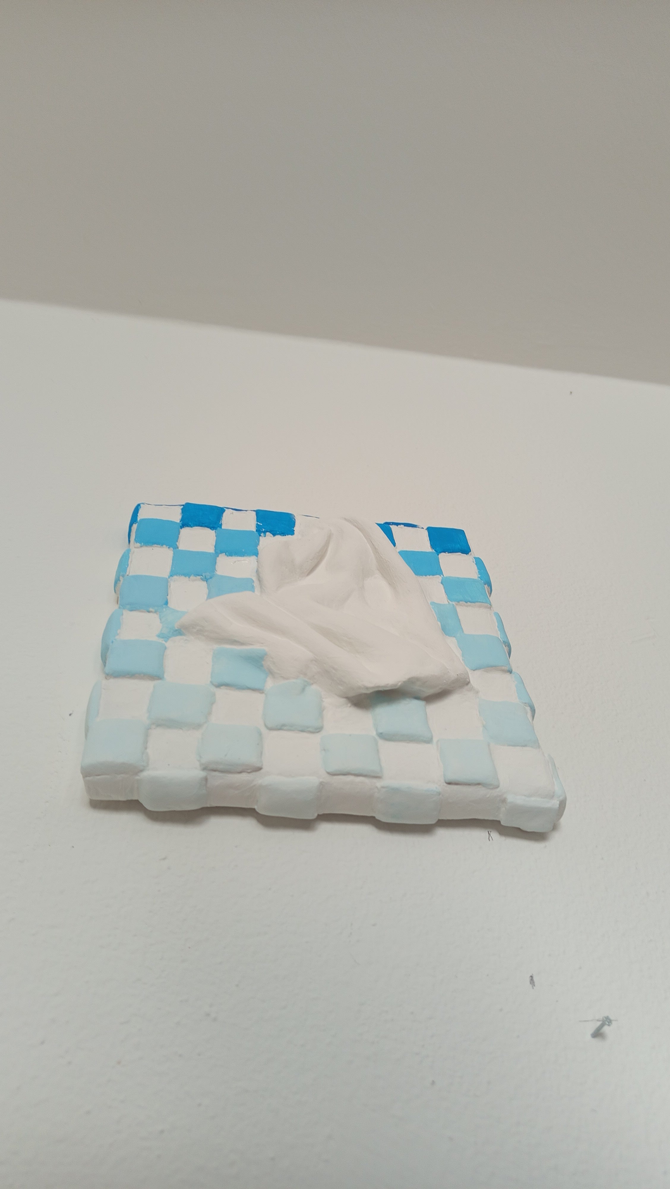 Comfort Zone Mini #07 - Strukturbild Kariert Blau