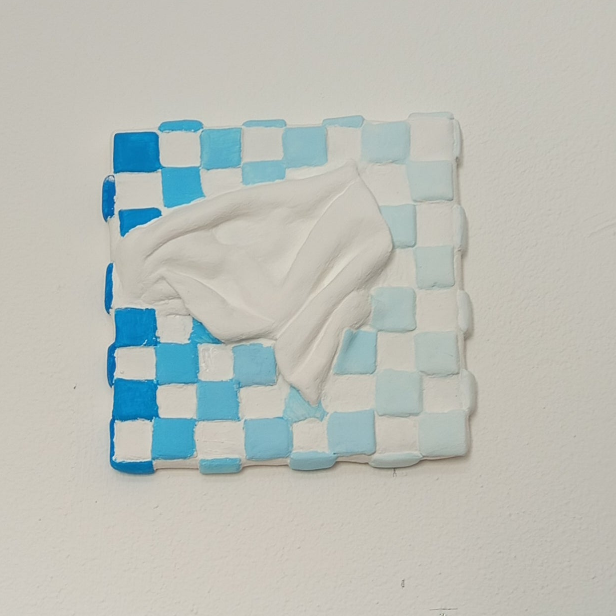 Comfort Zone Mini #07 - Strukturbild Kariert Blau